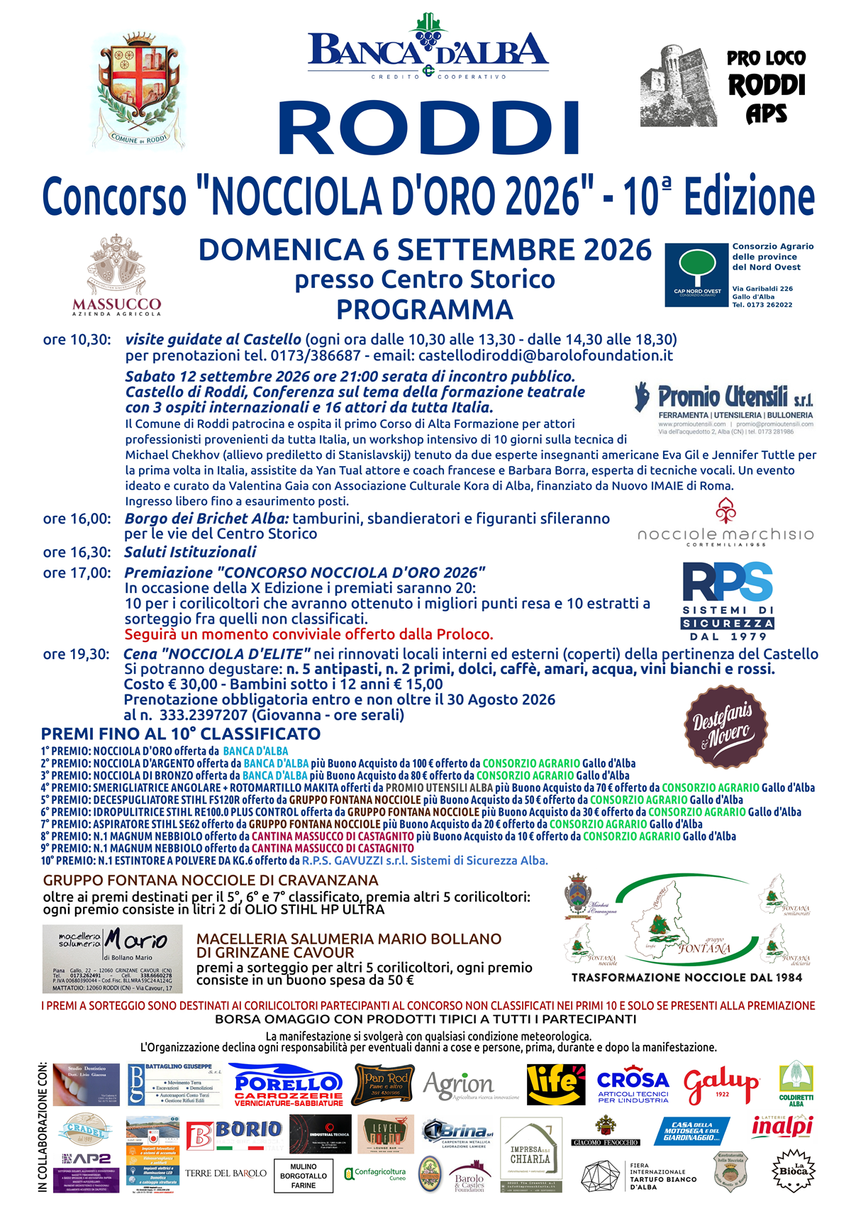 Manifesto concorso "Nocciola d'oro 2026"
