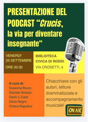 Presentazione del podcast "Crucis, la via per diventare insegnante"